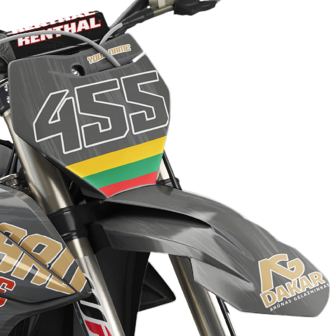 AG DAKAR Edition von A. Gelažninkas Designaufkleber für KTM SX/EXC (ab 2019)