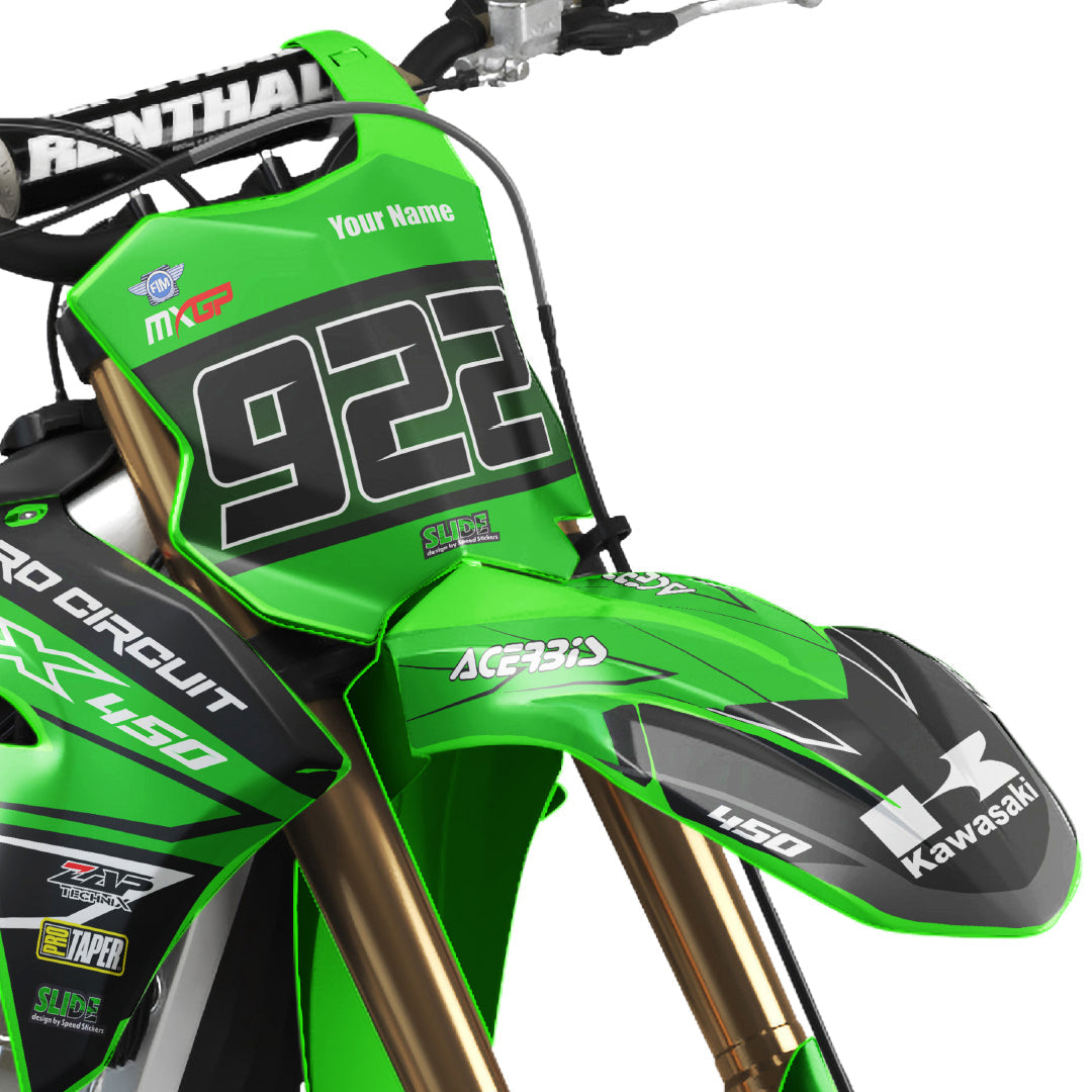 SLIDE design stickers for Kawasaki