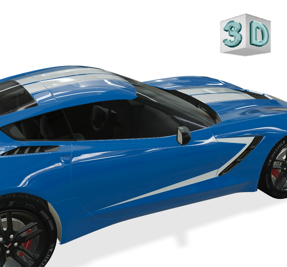 LIGHTNING design stickers for CORVETTE C7