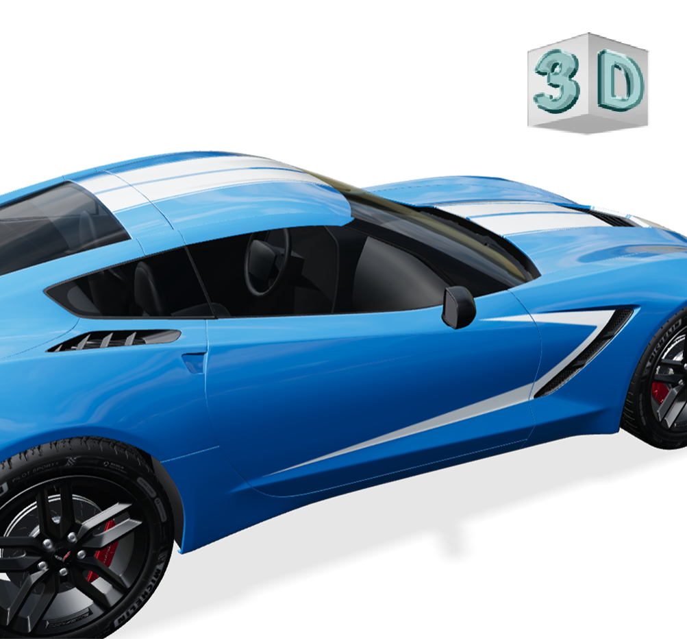 LIGHTNING design stickers for CORVETTE C7