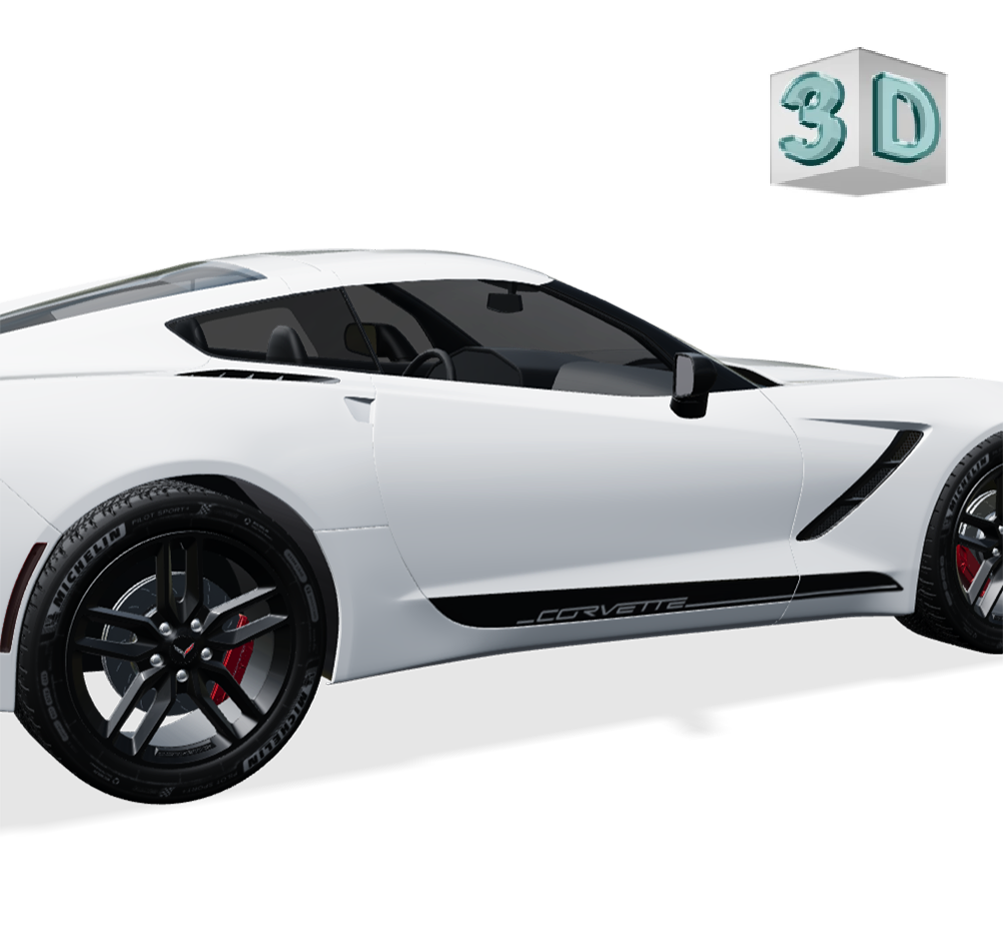 SIDE STRIPES design stickers for CORVETTE C7