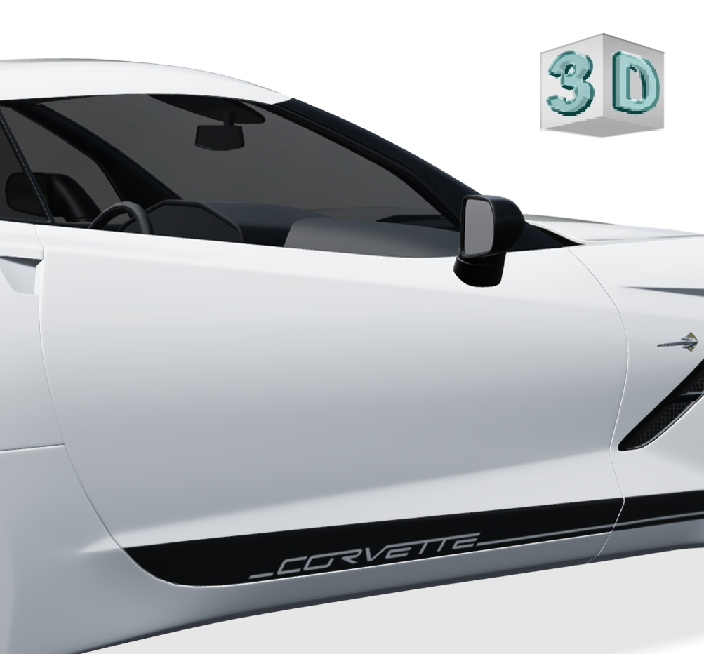 SIDE STRIPES design stickers for CORVETTE C7