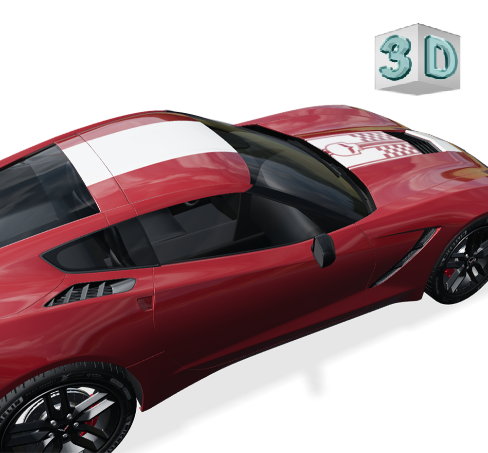 TOPHOOD design stickers for CORVETTE C7