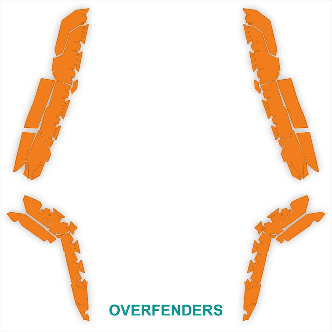 Can-Am Maverick X3 overfenders template