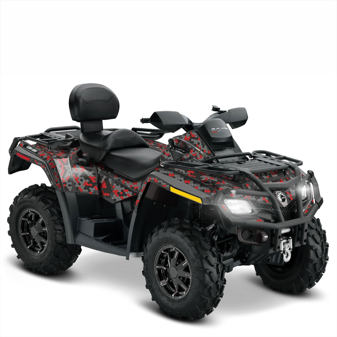 Can Am Outlander red graphics decals