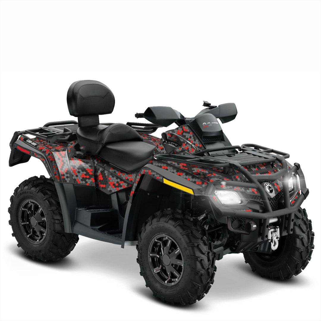Can Am Outlander red stickers decal