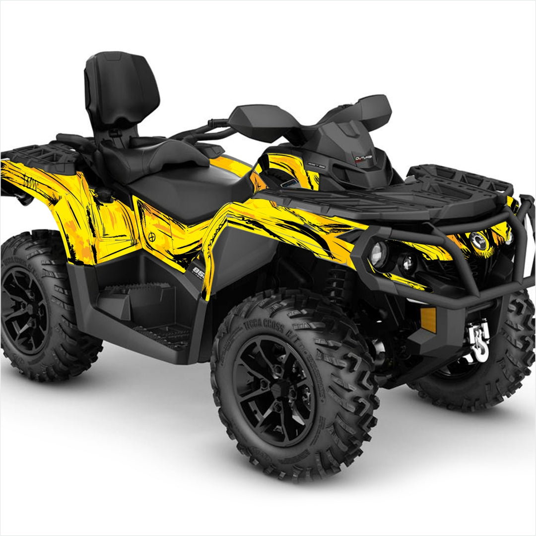 Can Am Outlander yeallow decals