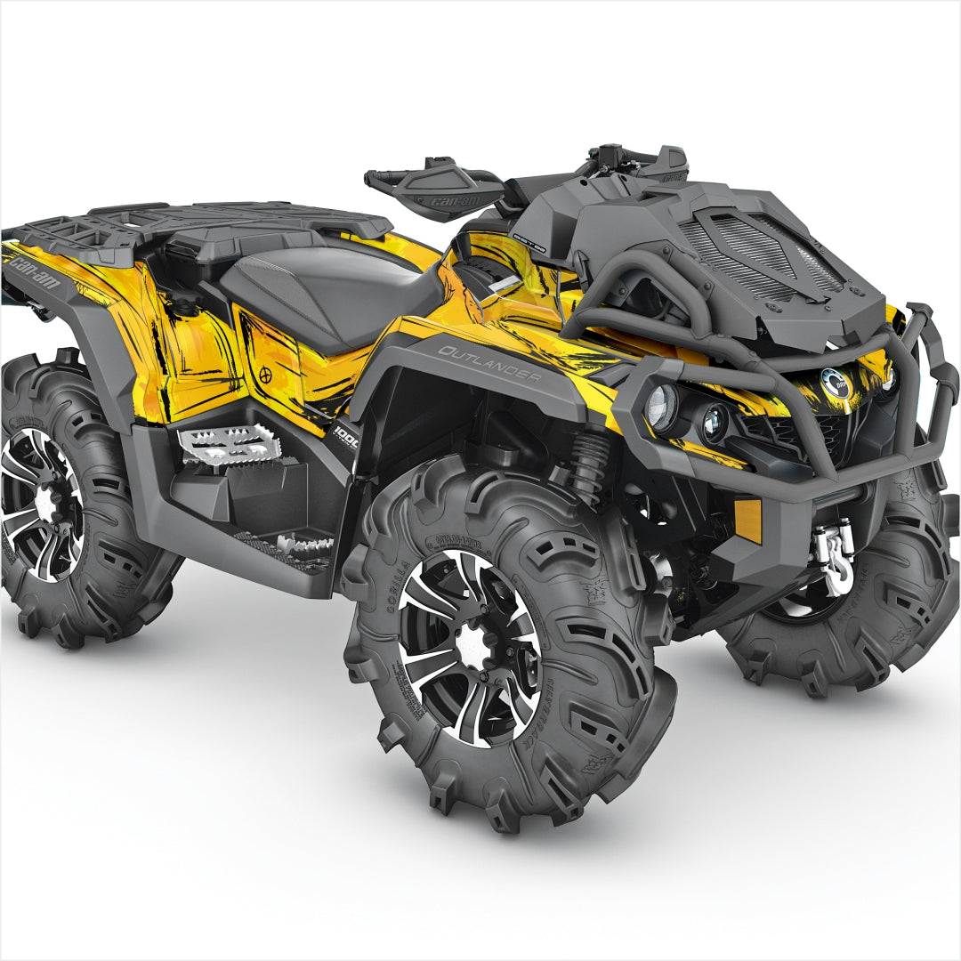 CanAm Outlander sticker graphics kit yellow