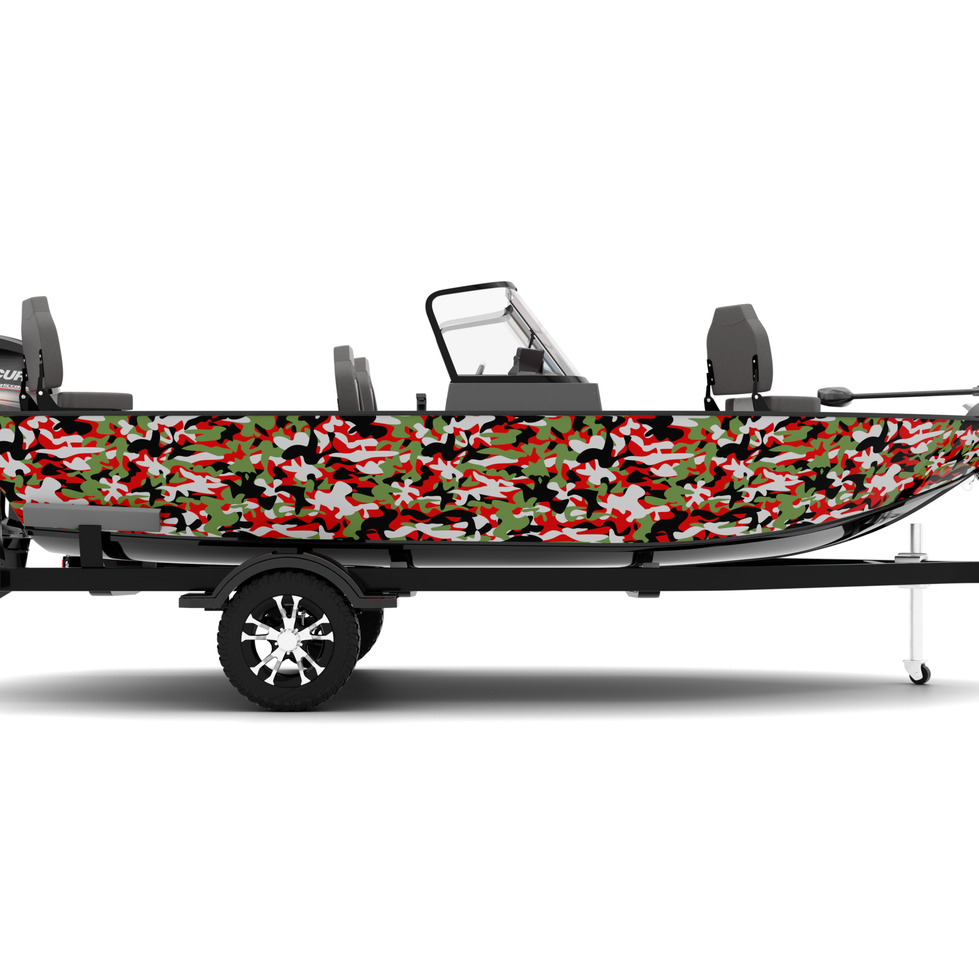 CAMOFLAGE design stickers for Fishing Boat
