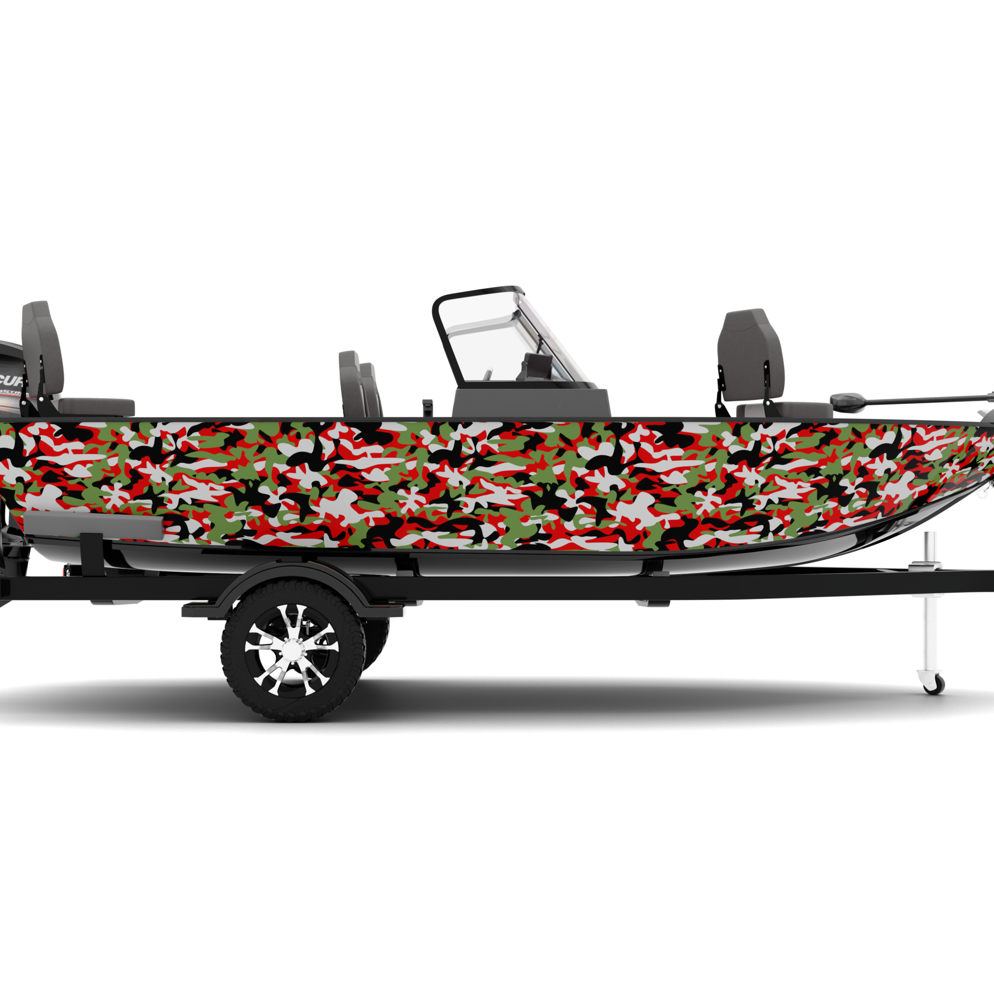 CAMOFLAGE design stickers for Fishing Boat