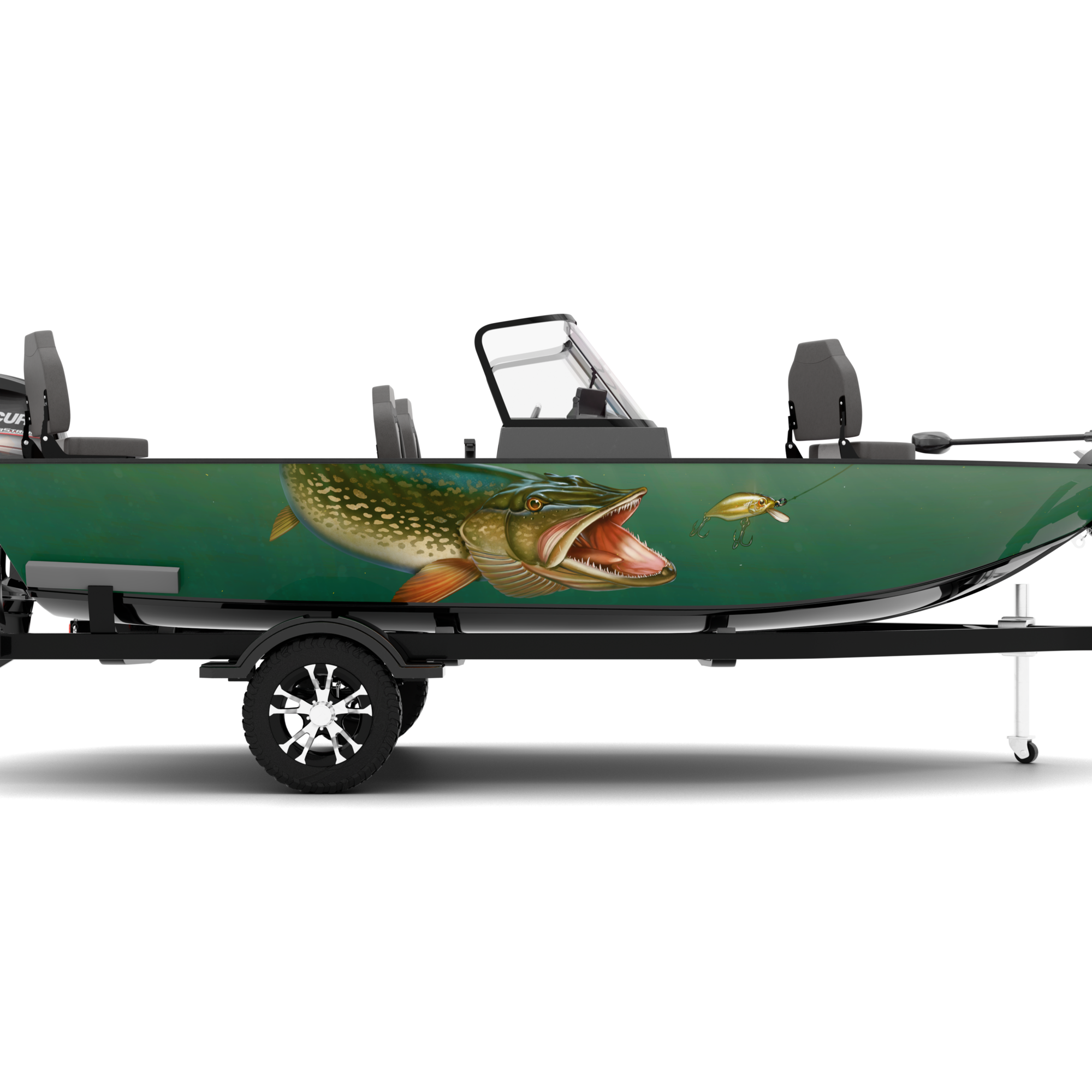 FISHING TIME design stickers for Fishing Boat