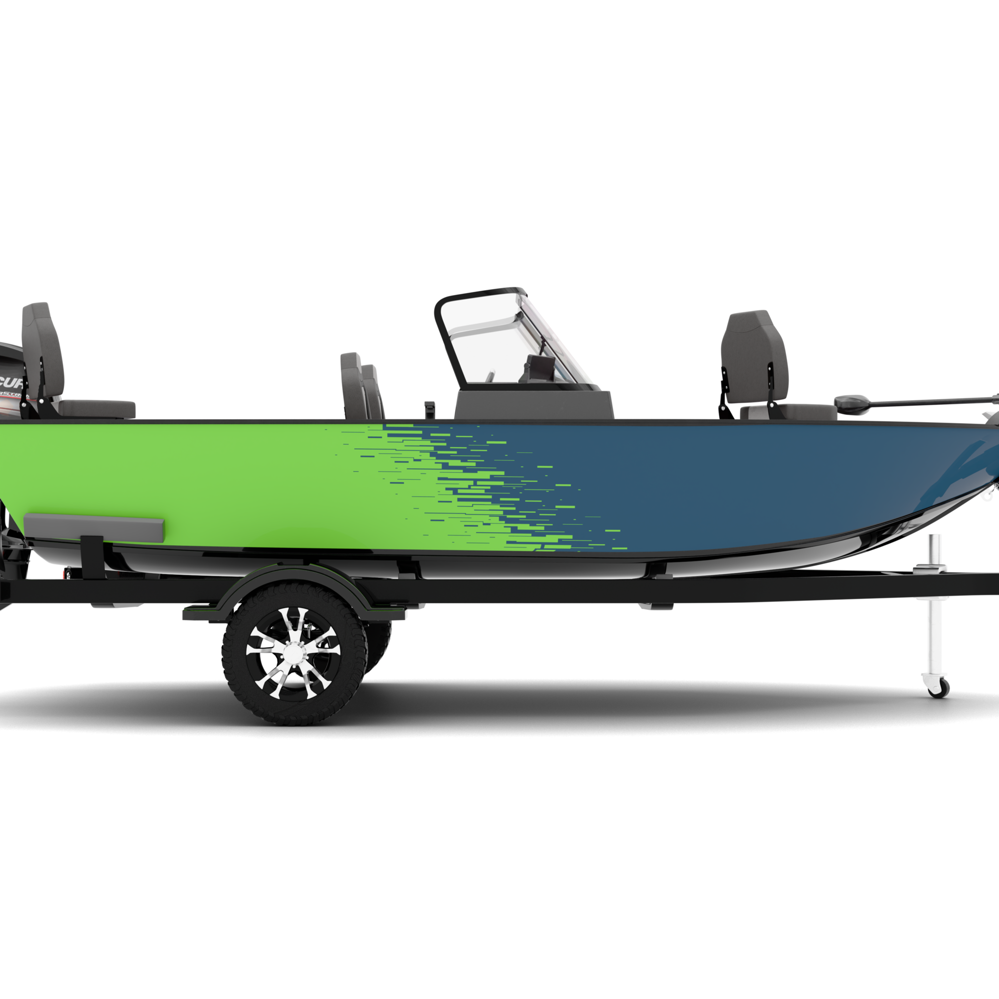 FLOW design stickers for Fishing Boat