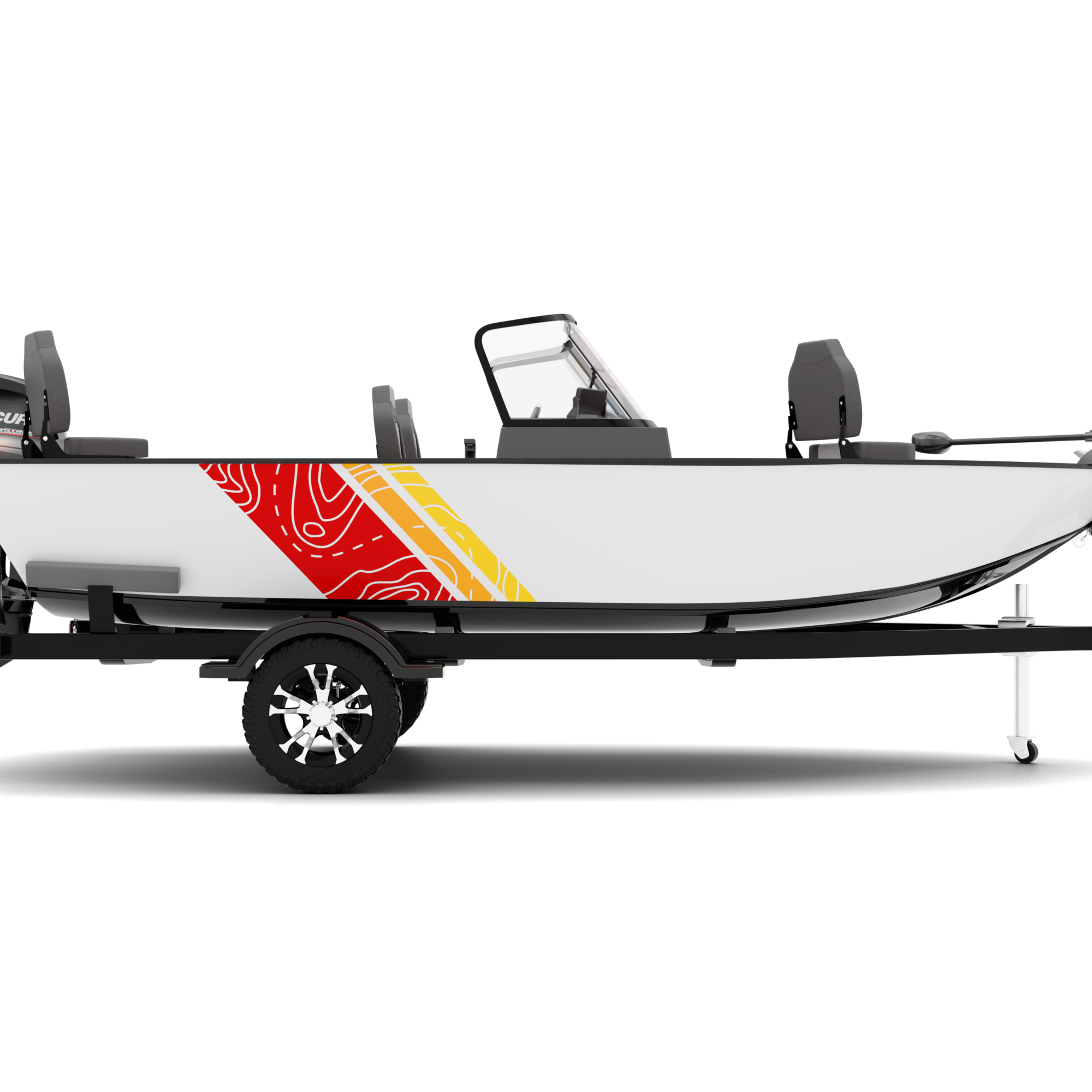 LINE design stickers for Fishing Boat