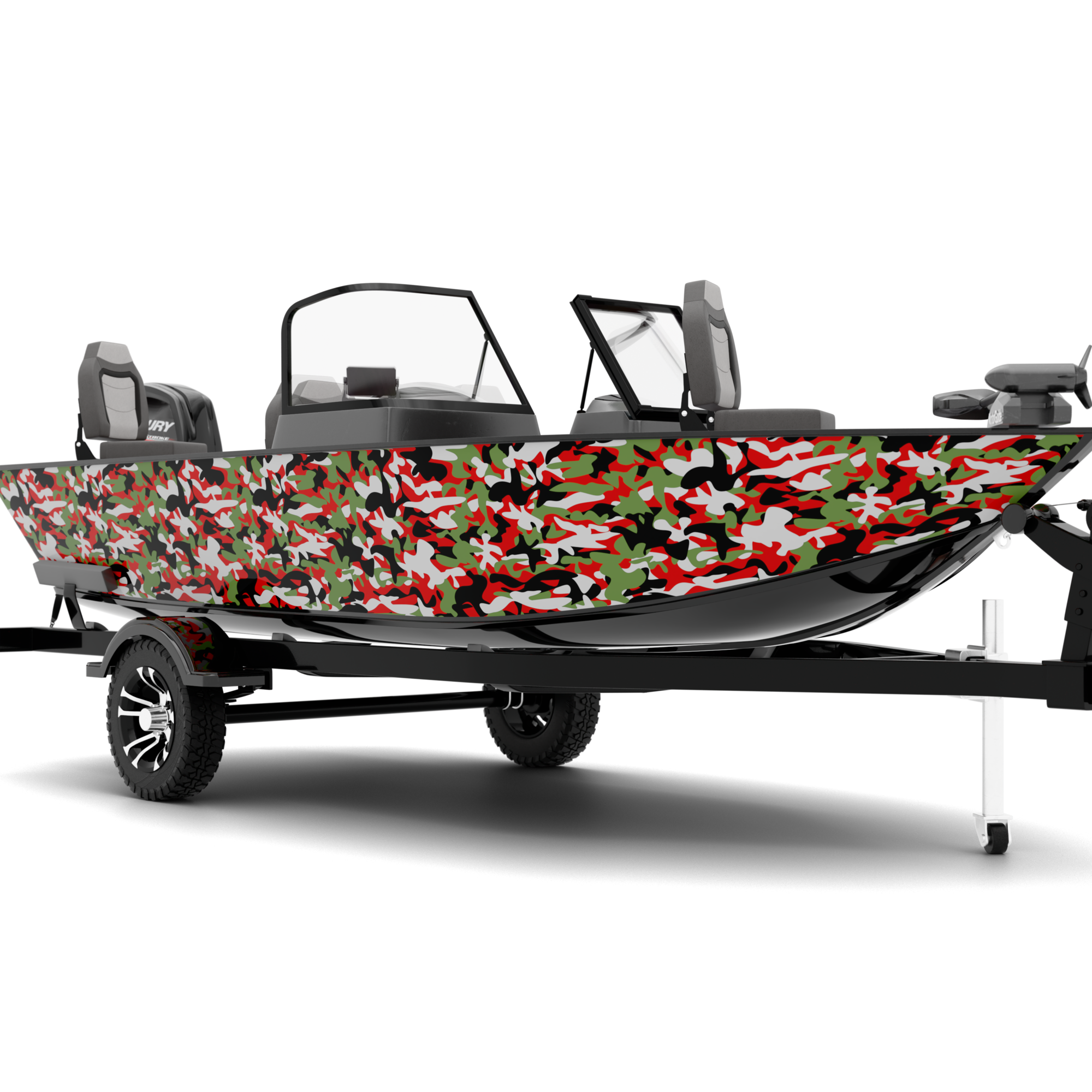CAMOFLAGE design stickers for Fishing Boat