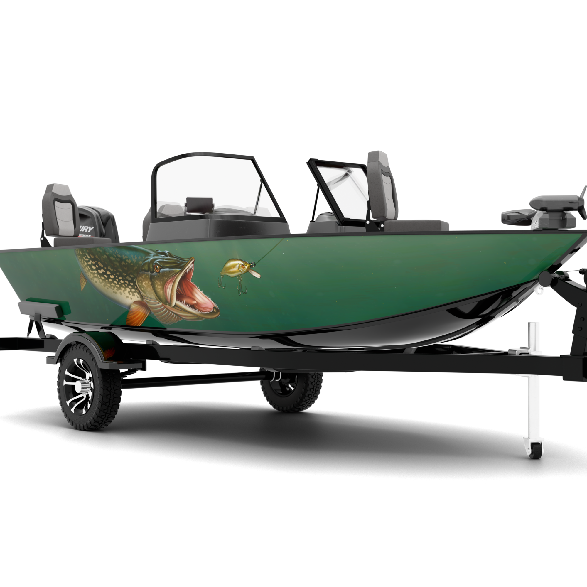 FISHING TIME design stickers for Fishing Boat