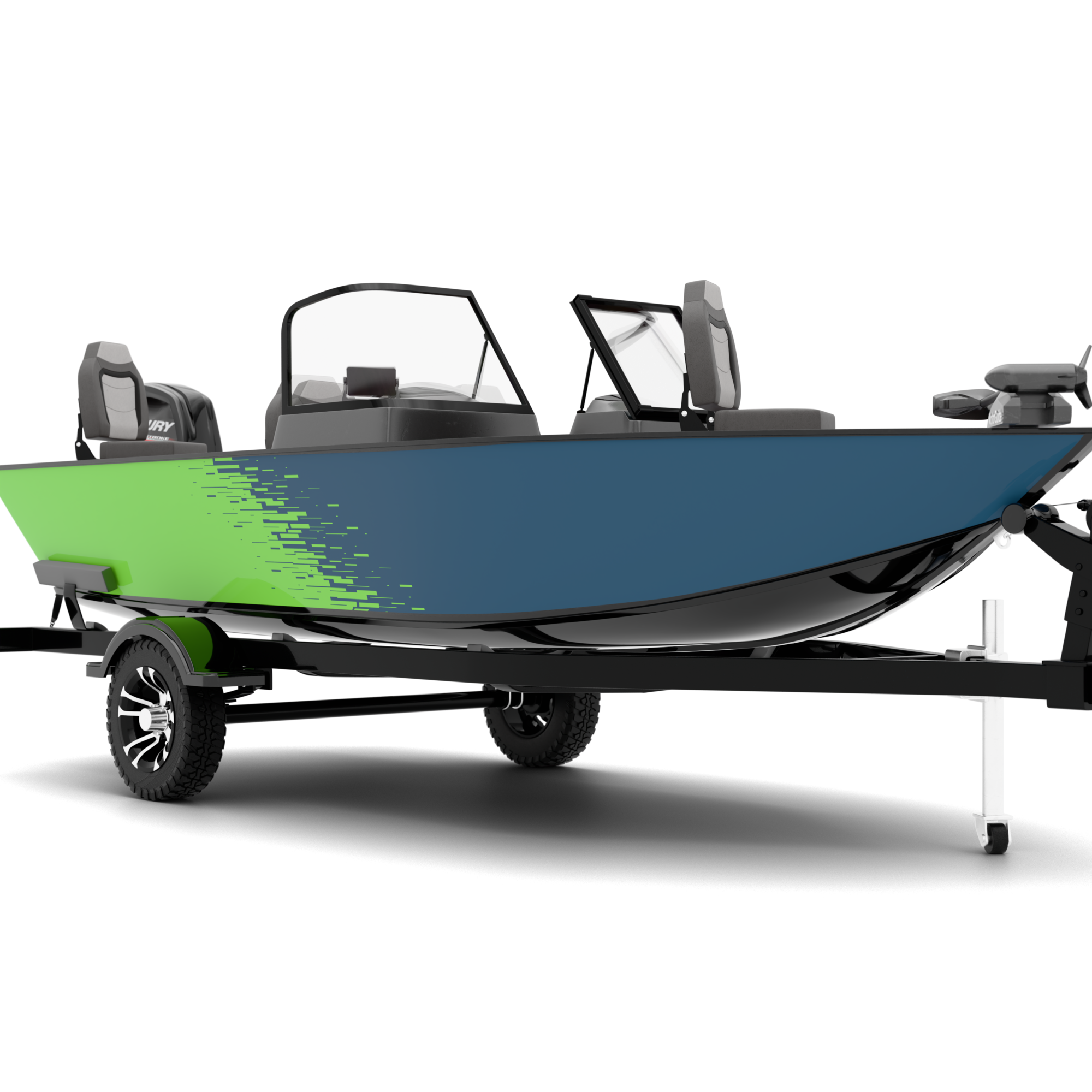 FLOW design stickers for Fishing Boat