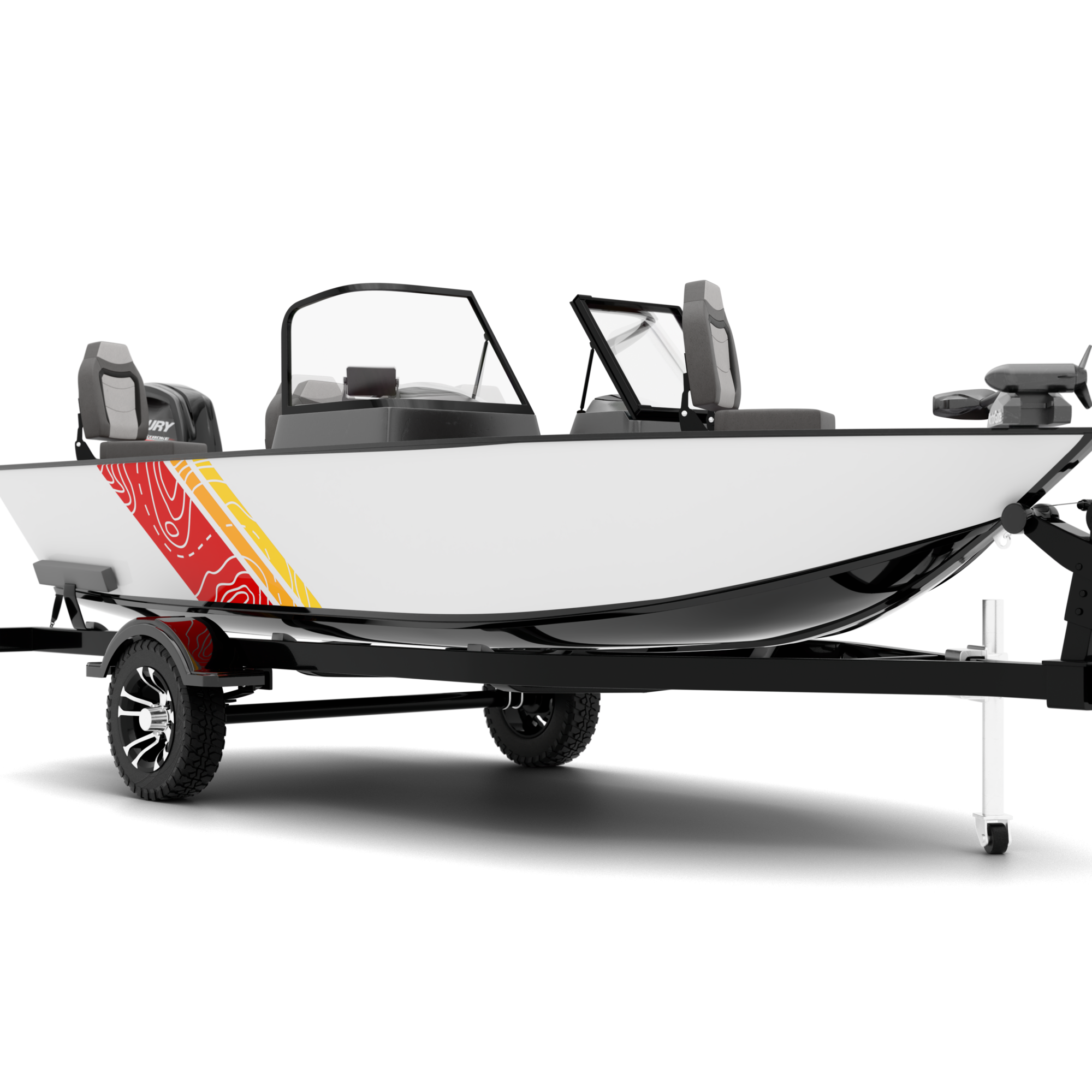 LINE design stickers for Fishing Boat