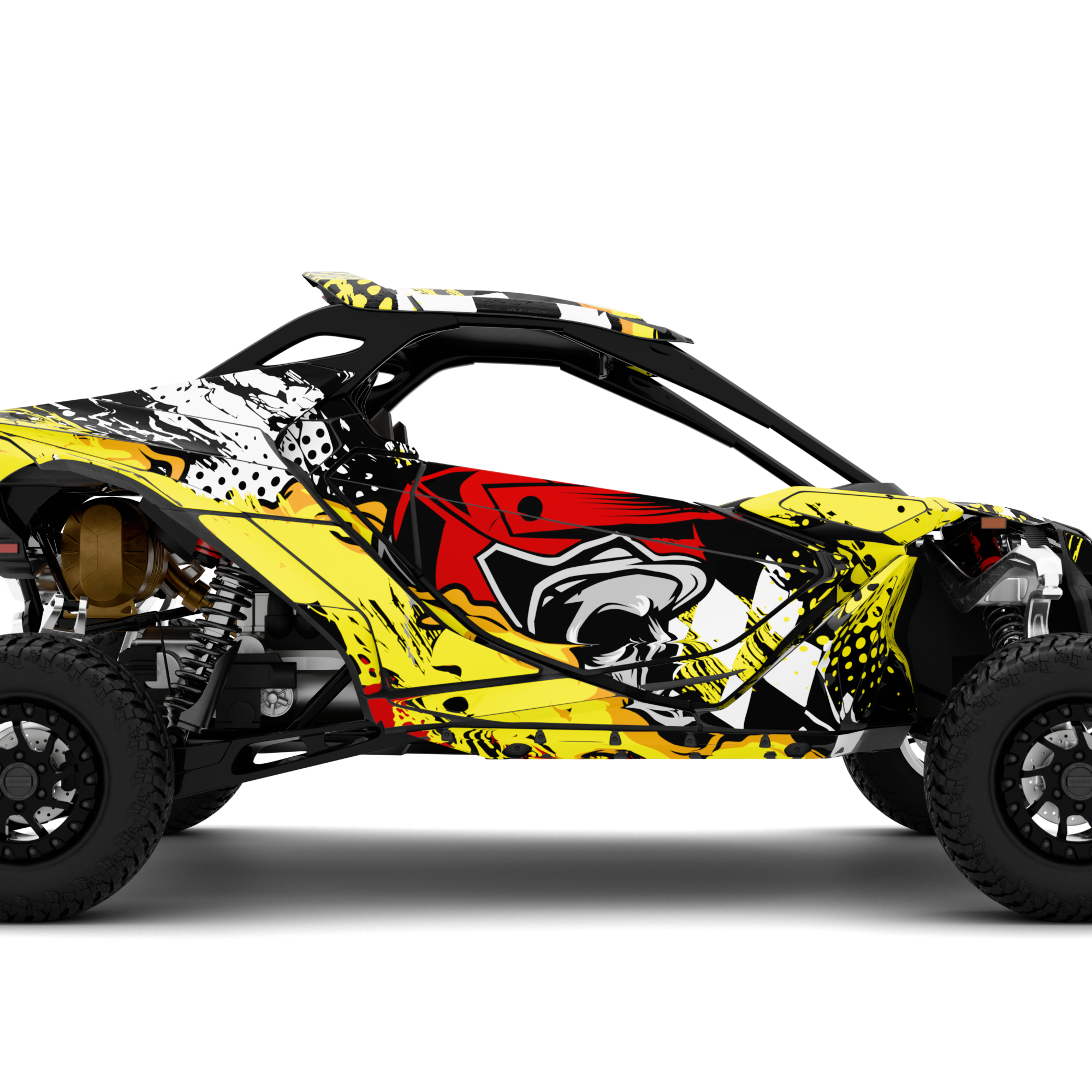 CRUSHER design stickers for Can-Am Maverick R (from 2024)