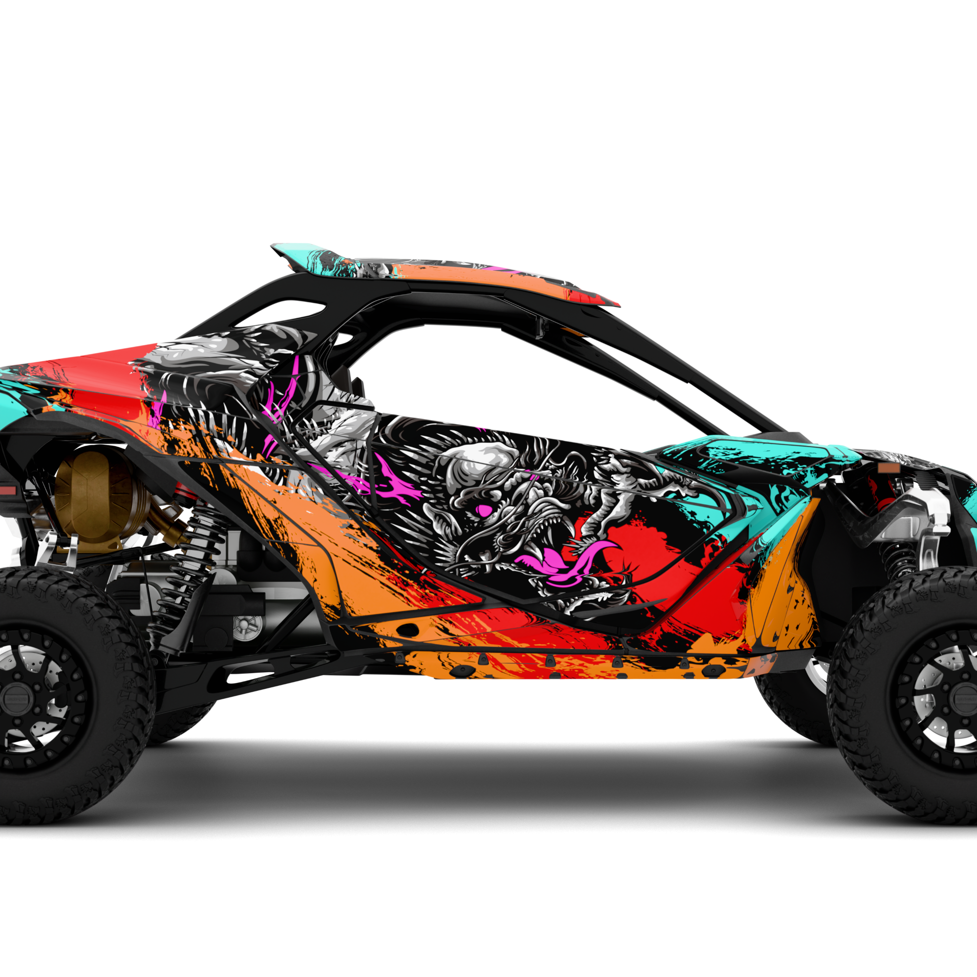 DRAGON design stickers for Can-Am Maverick R (from 2024)