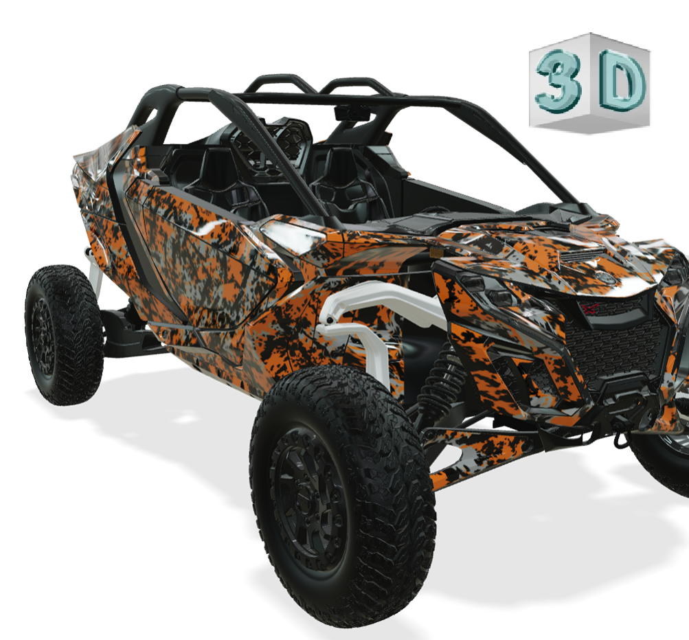 DIGITAL SPOT design stickers for Can-Am Maverick R