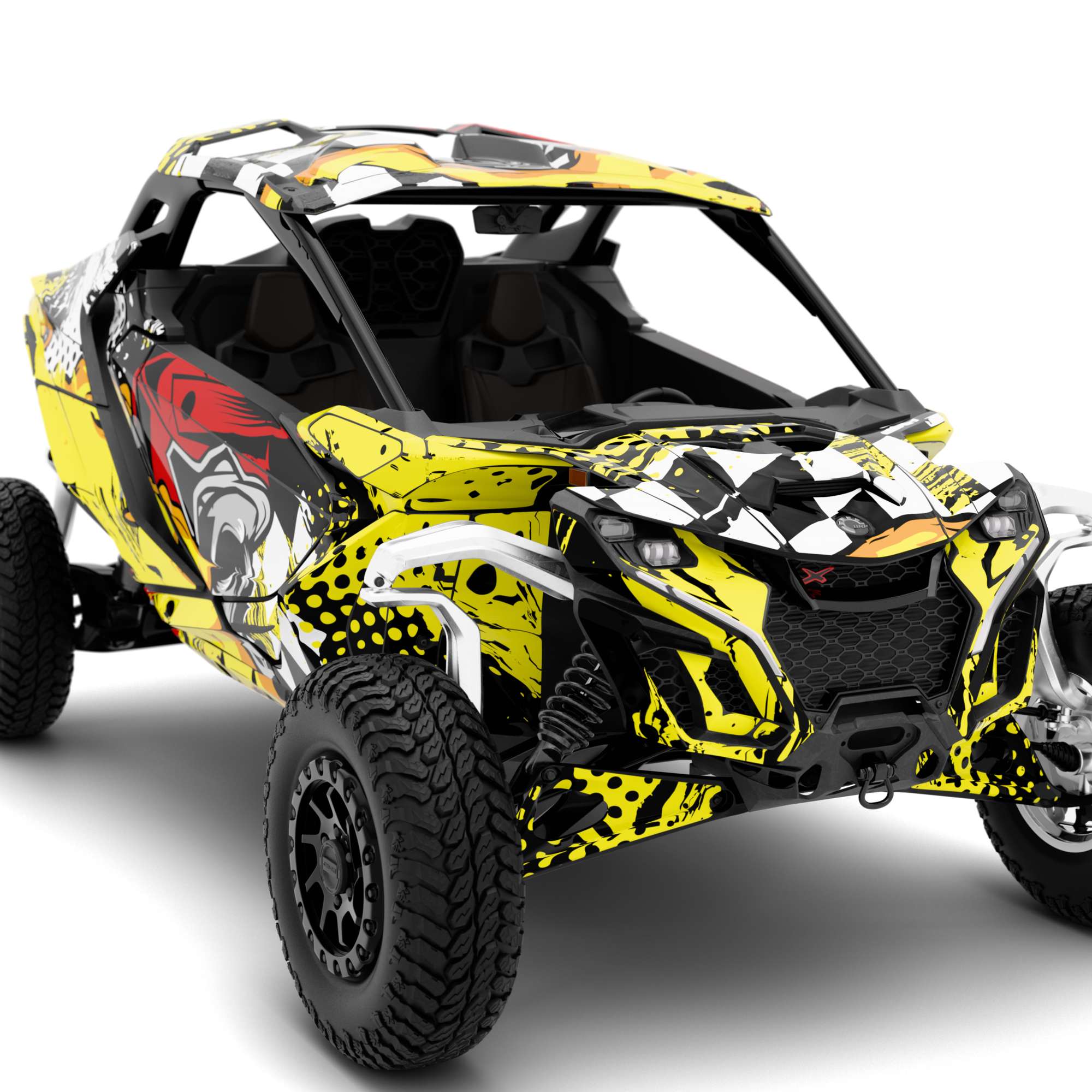 CRUSHER design stickers for Can-Am Maverick R (from 2024)