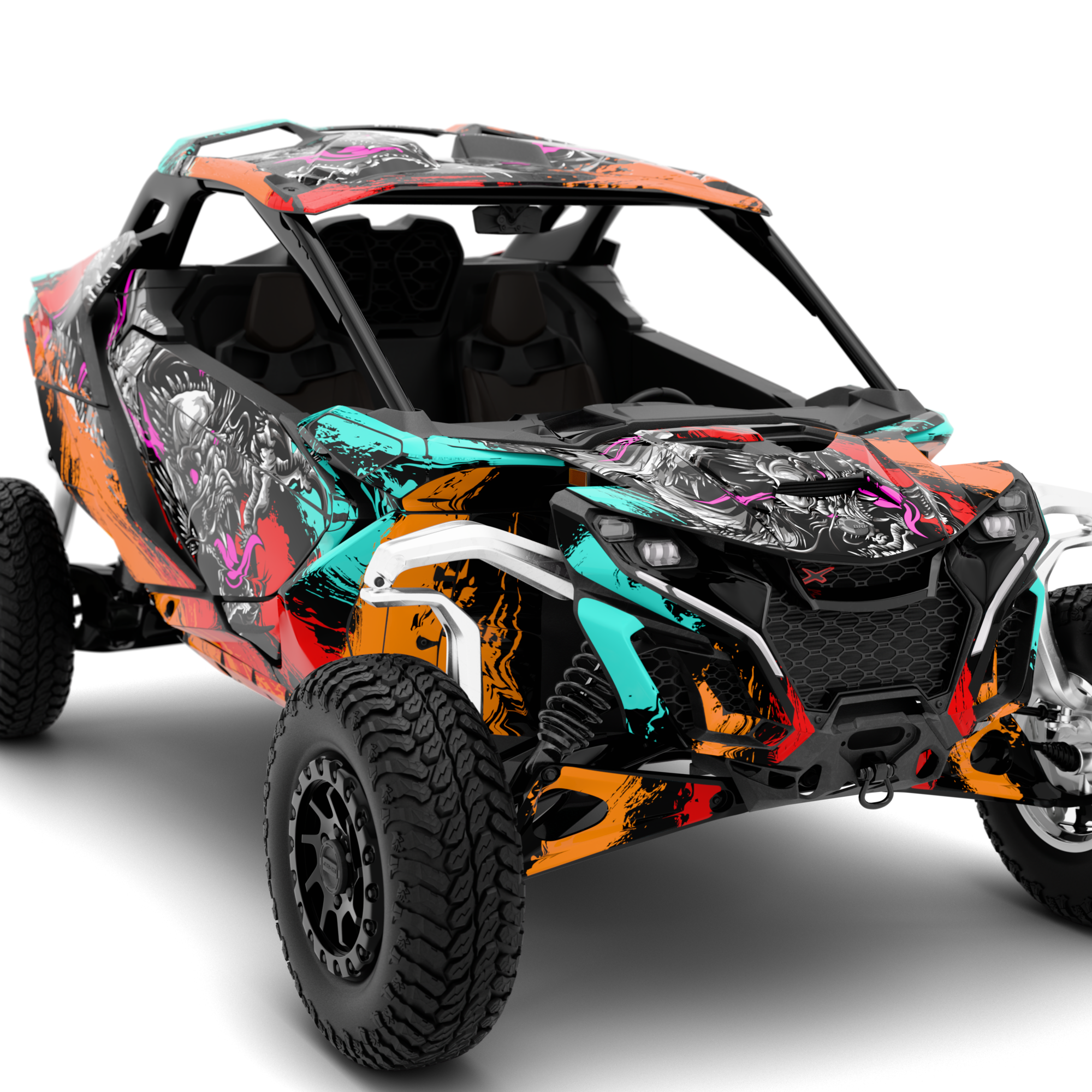 DRAGON design stickers for Can-Am Maverick R (from 2024)