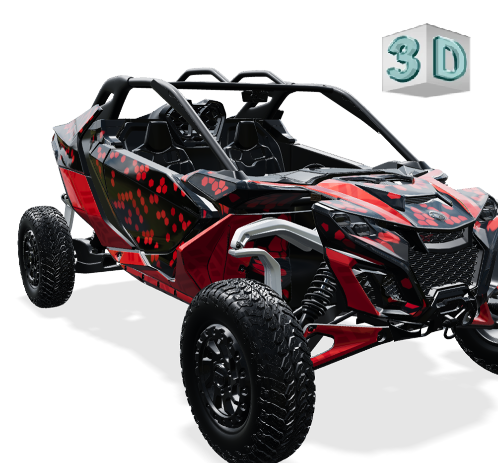 HEXA MEGA design stickers for Can-Am MAVERICK R