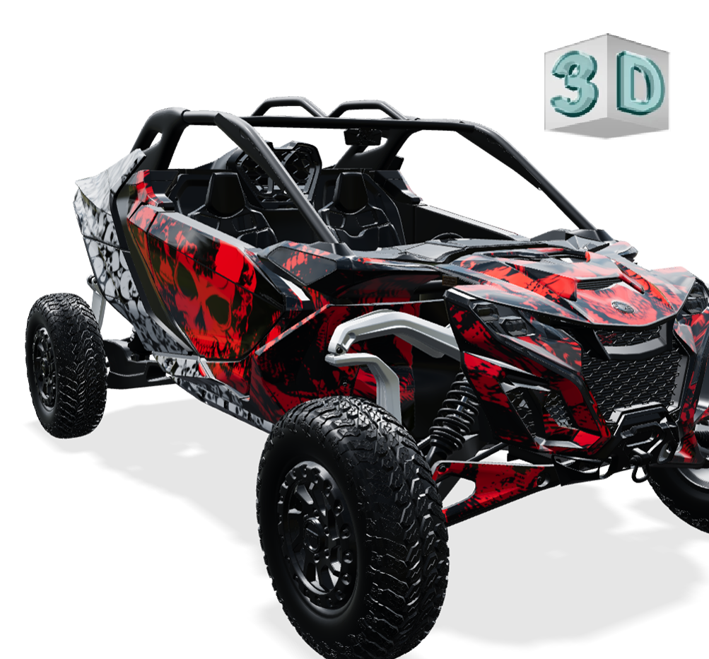 SKULLY design stickers for Can-Am MAVERICK R