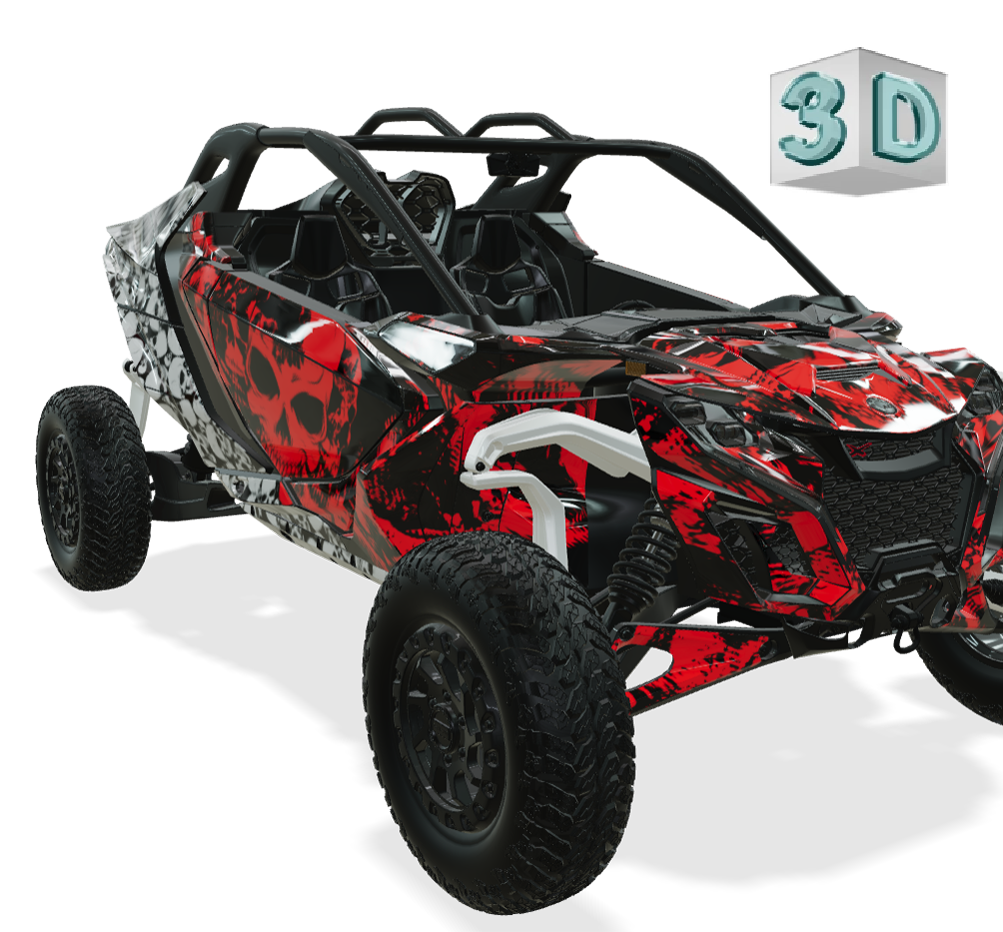 SKULLY design stickers for Can-Am Maverick R