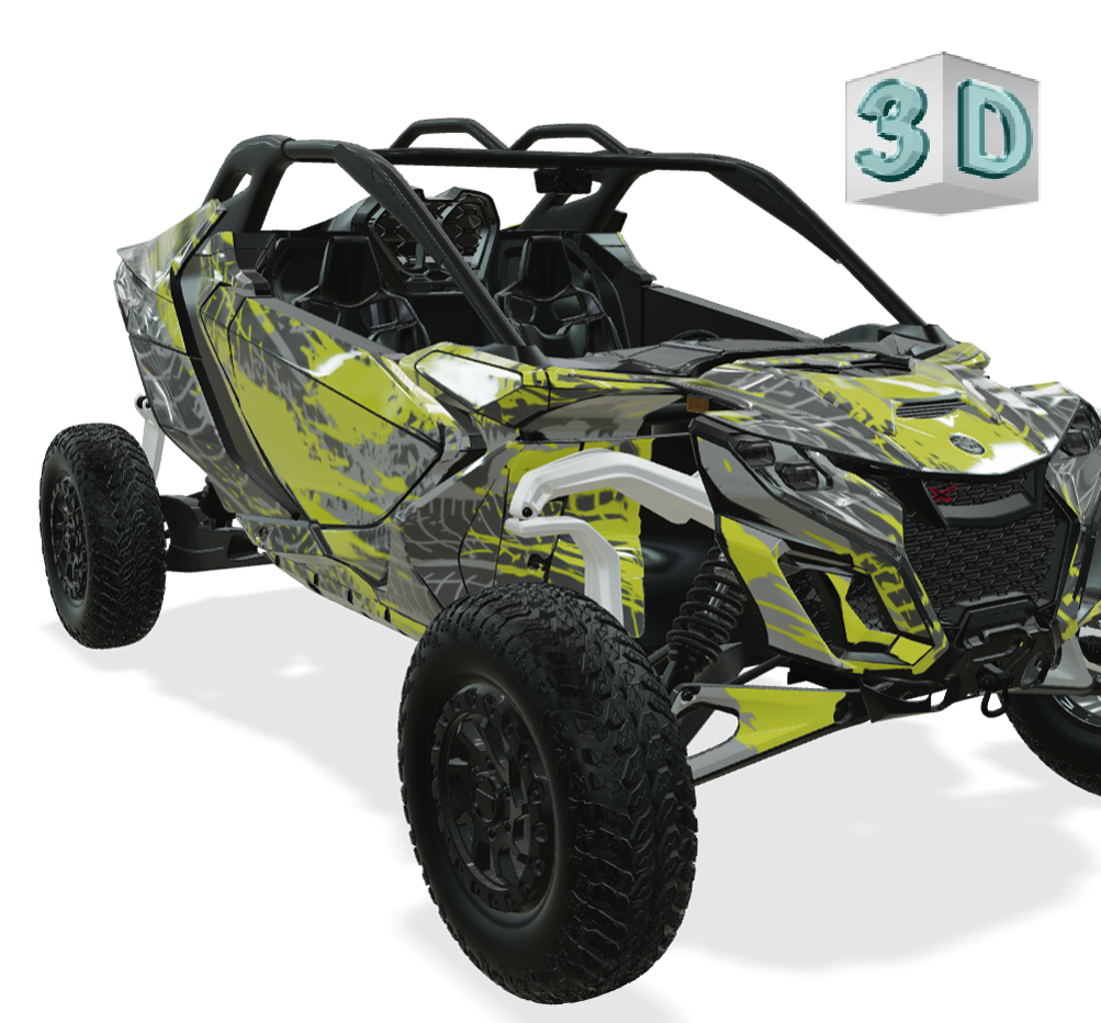 TRACKER design stickers for Can-Am Maverick R