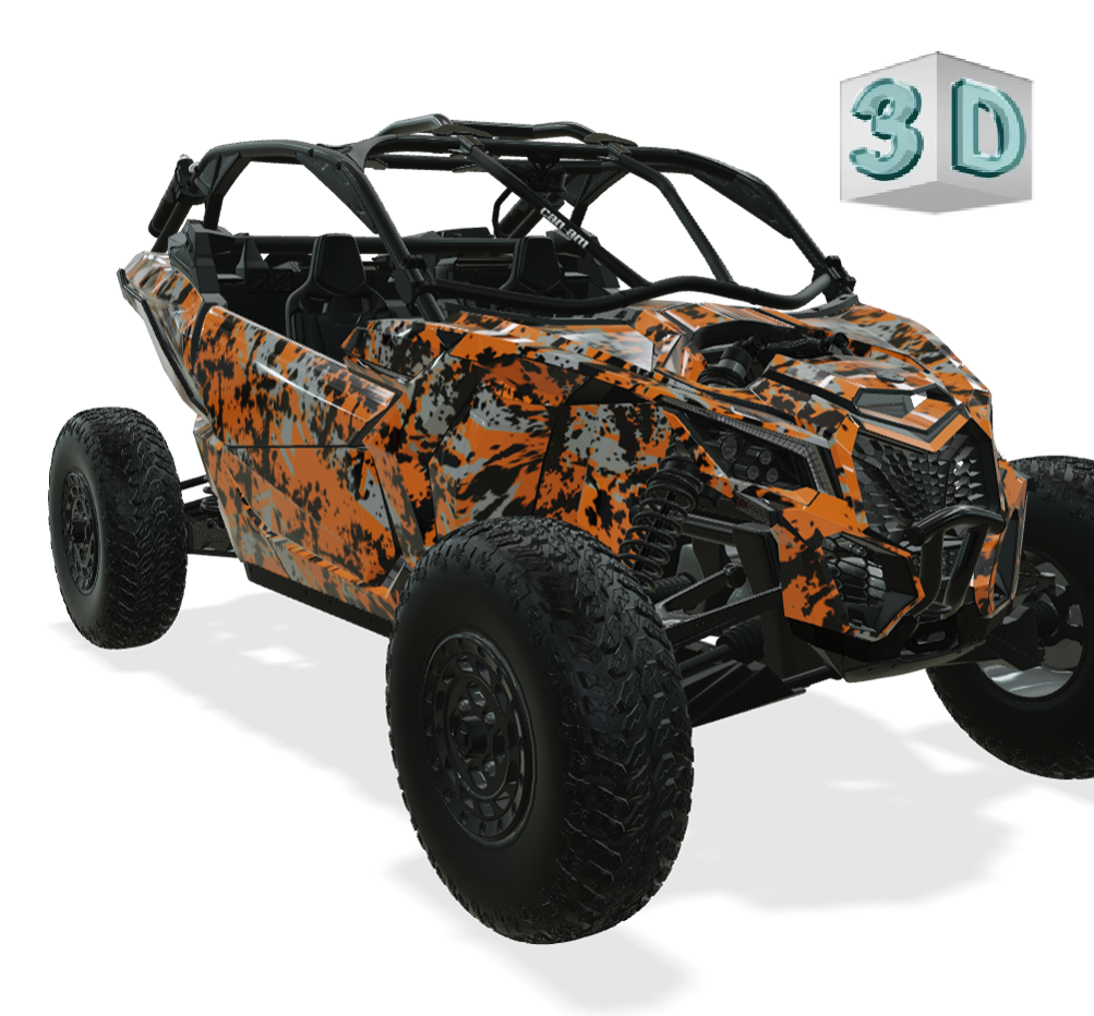 DIGITAL SPOT design stickers for Can-Am MAVERICK X3
