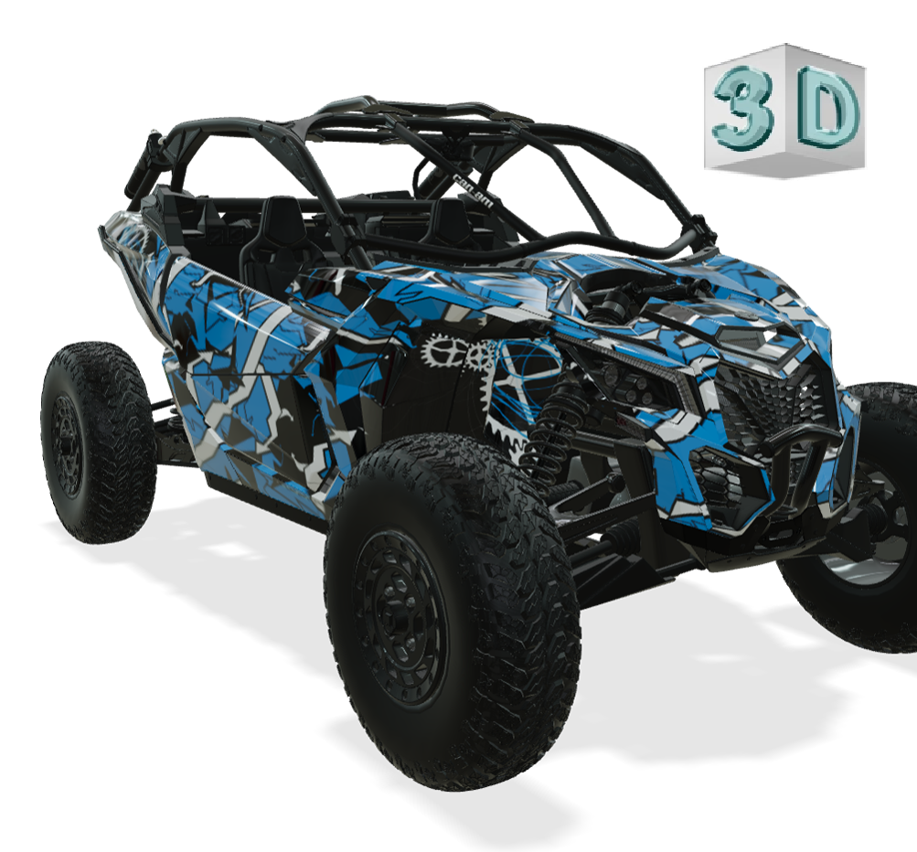 GEOMETRICK design stickers for Can-Am Maverick X3