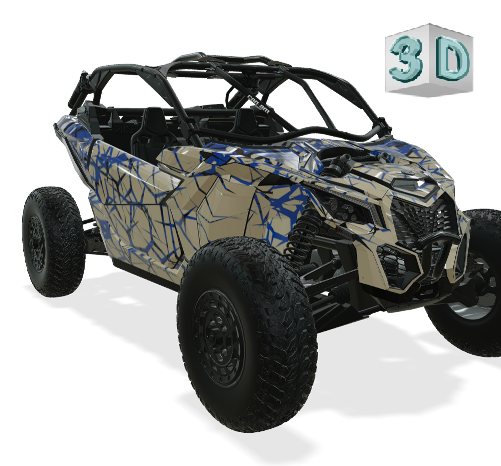 QUAKE design stickers for Can-Am Maverick X3