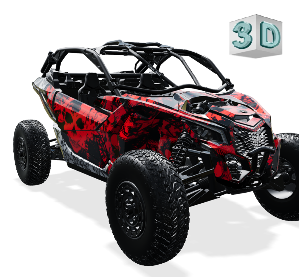 SKULLY design stickers for Can-Am MAVERICK X3