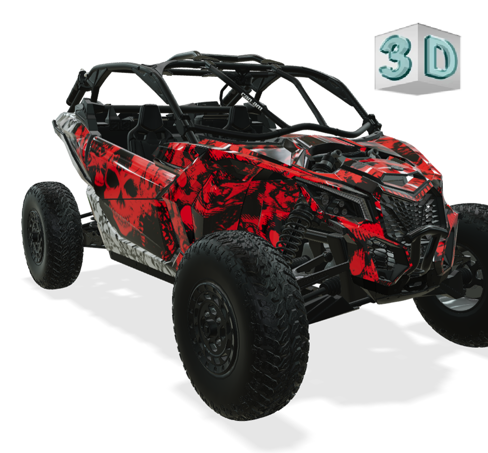 SKULLY design stickers for Can-Am Maverick X3