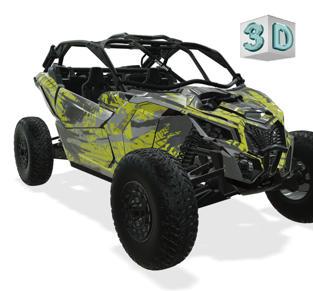 TRACKER design stickers for Can-Am Maverick X3