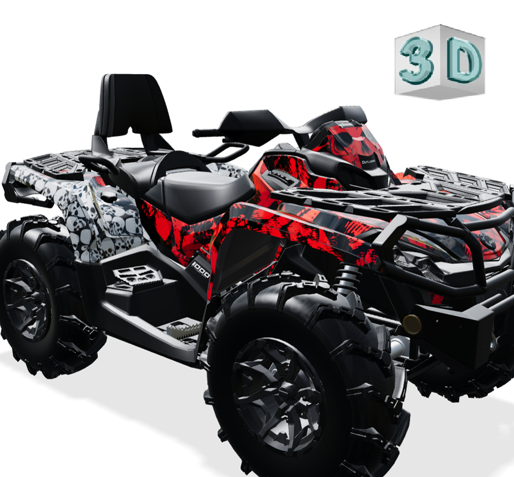 SKULLY design stickers for Can-Am OUTLANDER G2