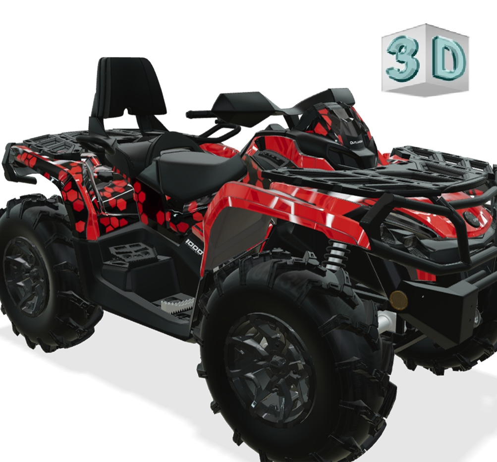 HEXA MEGA design stickers for Can-Am Outlander G2