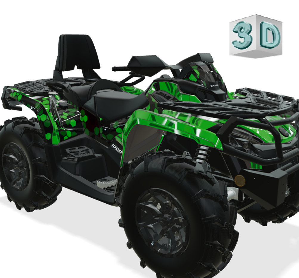 HEXA MEGA design stickers for Can-Am Outlander G2