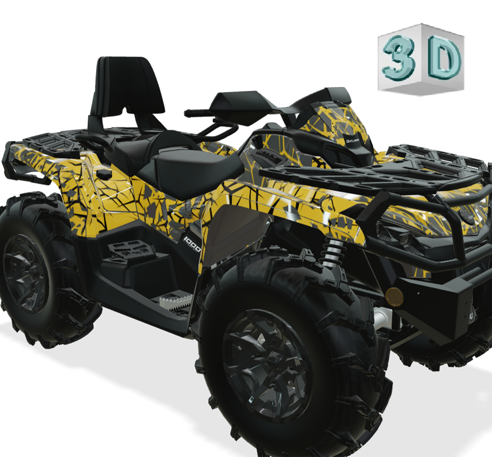 QUAKE design stickers for Can-Am Outlander G2