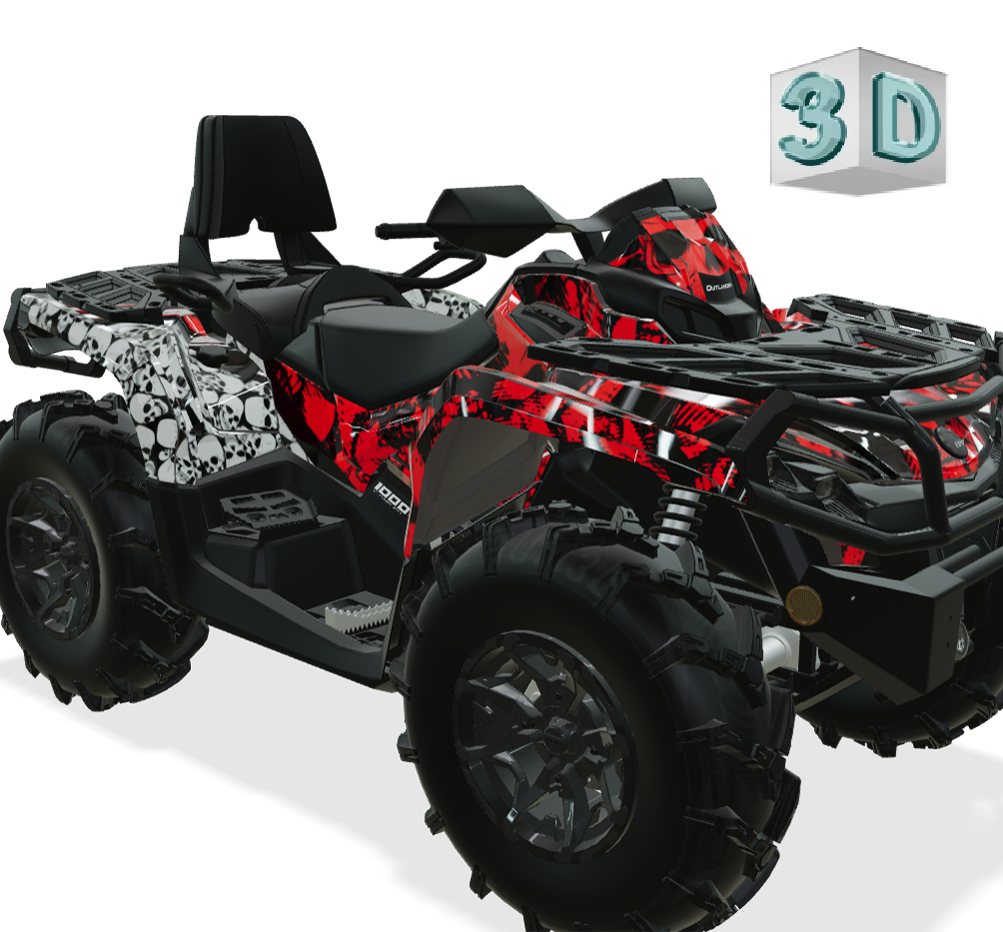 SKULLY design stickers for Can-Am Outlander G2