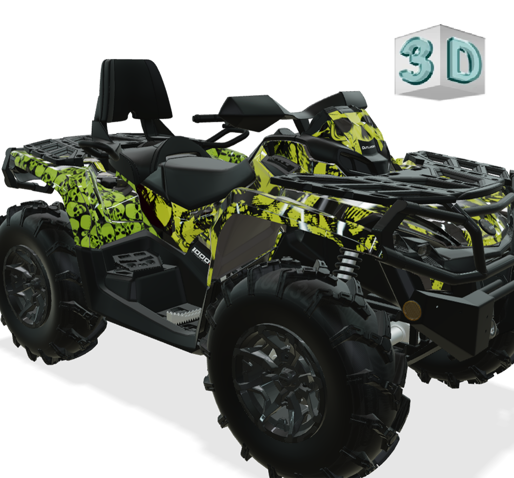 SKULLY design stickers for Can-Am Outlander G2
