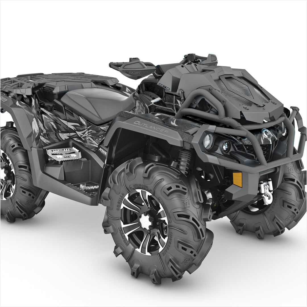 Can AM Outlander XMR graphic sticker kit grey