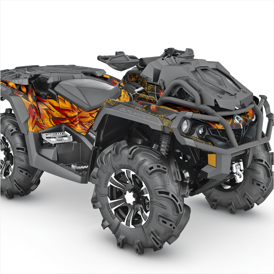 Can AM Outlander XMR graphic decal kit orange