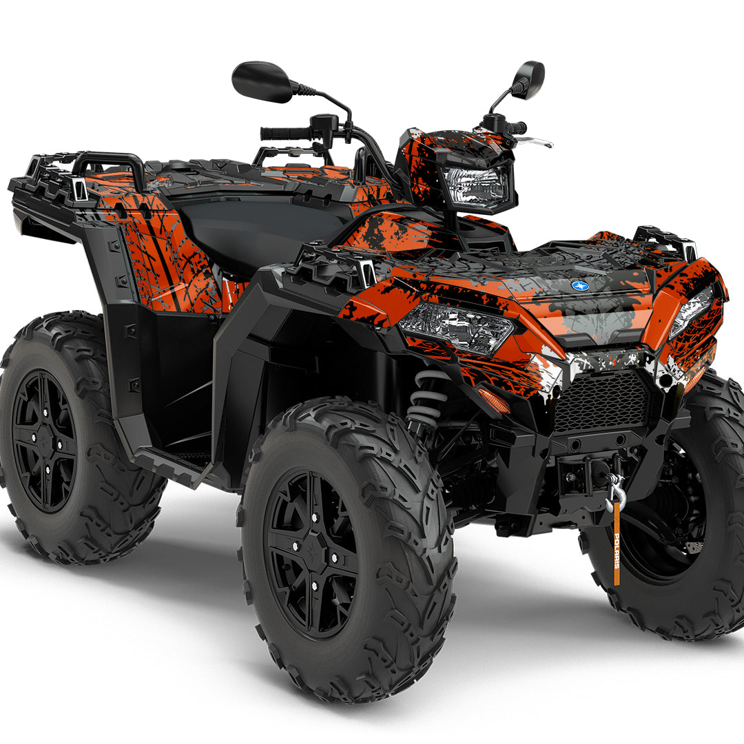Polaris Sportsman orange sticker graphics