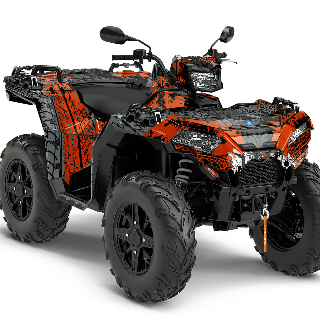 Polaris Sportsman orange sticker graphics