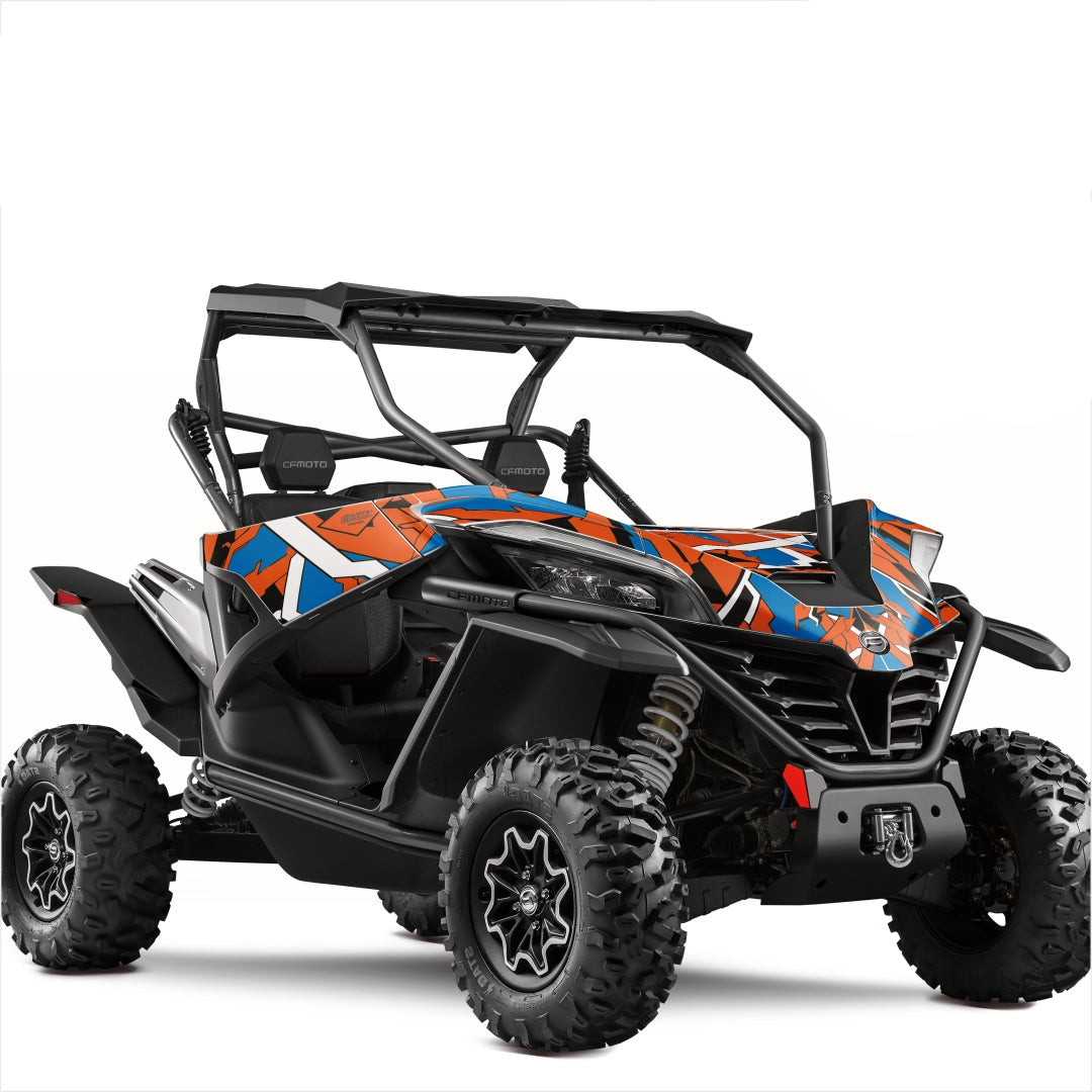 geometric graphics for cfmoto zforce orange