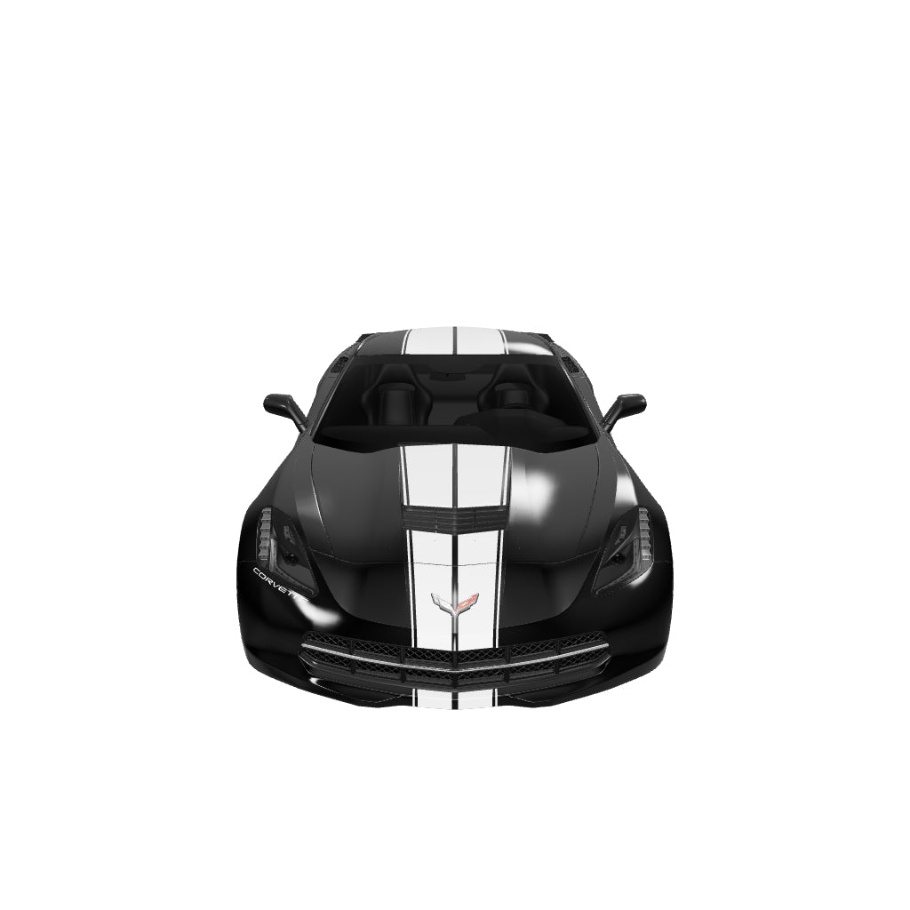 RALLY HOOD SPLIT design stickers for CORVETTE C7